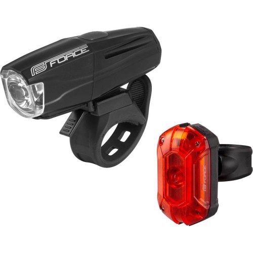 Žibintų komplektas FORCE VARIO 500LM + 25LM, USB