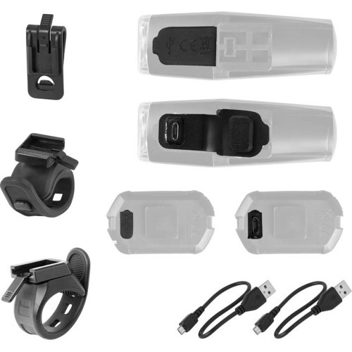 Комплект фонарей FORCE VARIO 500LM + 25LM, USB