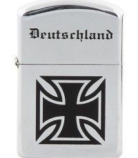 Ветрозащитная зажигалка MFH Deutschland - полированный хром, без топлива
