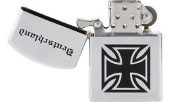Ветрозащитная зажигалка MFH Deutschland - полированный хром, без топлива