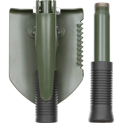 Sudedamas mini kastuvas MFH 3in1, žalias