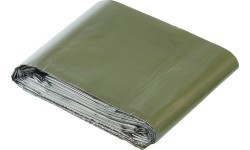 Emergency Blanket MFH, Silver and Green Coated