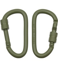 Karabinas D MFH Screw Lock, žalias, 6 mm x 6 cm