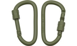 Karabinas D MFH Screw Lock, žalias, 6 mm x 6 cm