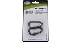 Karabinas D MFH Screw Lock, žalias, 6 mm x 6 cm