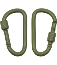 Karabinas D MFH su srieginiu užraktu, žalias, 8 mm x 8 cm