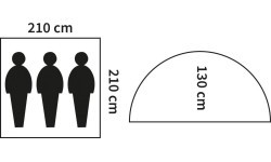 Tent MFH Monodom - Woodland, 3 Persons