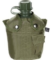 Pastic Canteen with Cover MFH - Green, 1l