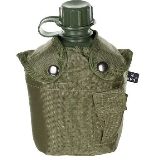 Plastikinė gertuvė su dangteliu MFH, žalia, 1 l
