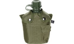Pastic Canteen with Cover MFH - Green, 1l