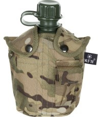 Plastikinė gertuvė su dėklu MFH Operation-Camo, 1 l