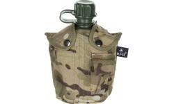 Plastikinė gertuvė su dėklu MFH Operation-Camo, 1 l