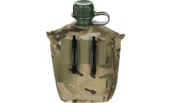 Plastikinė gertuvė su dėklu MFH Operation-Camo, 1 l
