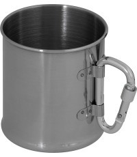 Кружка из нержавеющей стали FoxOutdoor с карабином, 220 мл