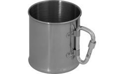 Кружка из нержавеющей стали FoxOutdoor с карабином, 220 мл