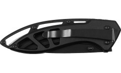 Sudedamas peilis FoxOutdoor, juodas, perforuota metalinė rankena