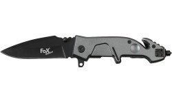 Vienarankis peilis FoxOutdoor, juodas