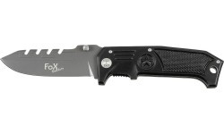 Складной нож FoxOutdoor, чёрный, металлическая рукоять