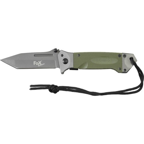 Sudedamas peilis FoxOutdoor, žalias, G10 rankena
