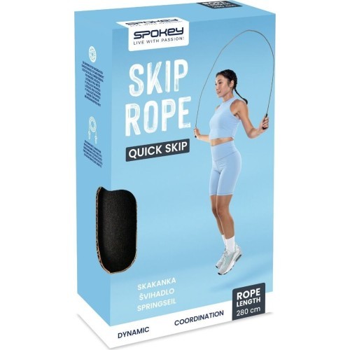 Šokdynė su odine virve Spokey QUICK SKIP