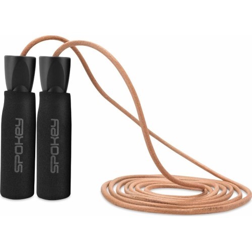Skipping rope with a leather rope Spokey QUICK SKIP