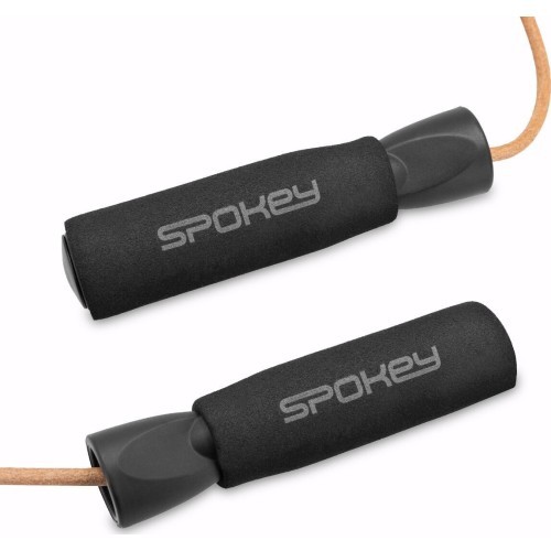 Skipping rope with a leather rope Spokey QUICK SKIP