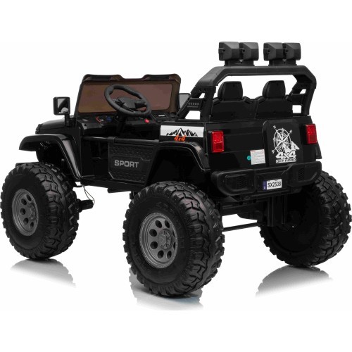 Elektromobilis Extreme Sport 4x4, juodas