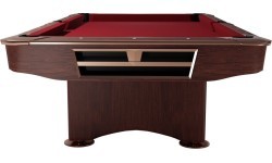 Billiard Table, Pool, Competition II, 9 ft., Mahogany, Club Cloth yellow green