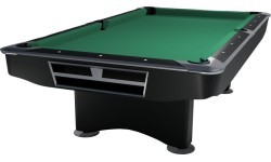 Biliardo stalas Pool Competition II, matinis juodas, 7 pėdų, geltonai žalias sukna