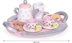 Medinis arbatos puodelių ir virdulio rinkinys, 15 dalių, ECOTOYS