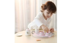 Деревянный набор чайных чашек и чайника, 15 предметов, ECOTOYS