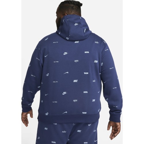 Мужская толстовка Nike Club+ BB PO Hoodie Fleece, синяя FB7434 410
