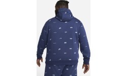 Nike Club+ BB PO Hoodie Fleece men's sweatshirt, blue FB7434 410
