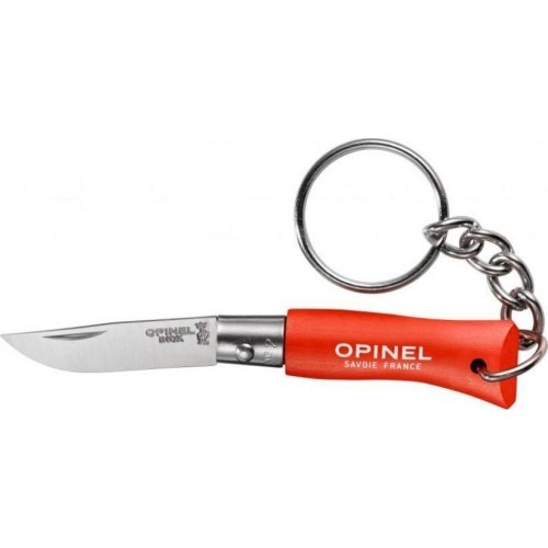 Нож-брелок Opinel Colorama 02 inox, оранжевый