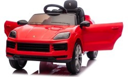 Elektromobilis Porsche Cayenne, raudonas