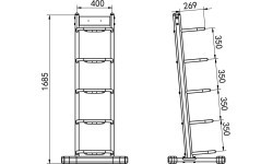 STR42 TRAINING POWER BAGS RACK COMMERCIAL HMS