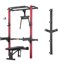 KLT22 MULTIFUNCTIONAL FOLDING POWER RACK RED HMS