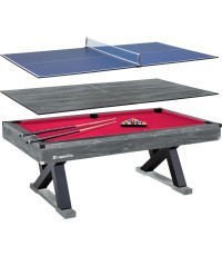 Billiards Table 3-in-1 inSPORTline Residento - Dark Wood