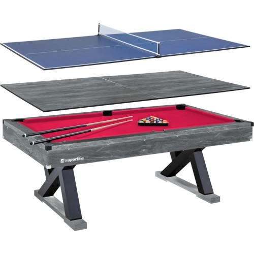 Biliardo stalas 3 viename inSPORTline Residento - Dark Wood