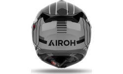 Atverčiamas motociklininko šalmas AIROH SPECKTRE Groove P/J blizgiai pilkas