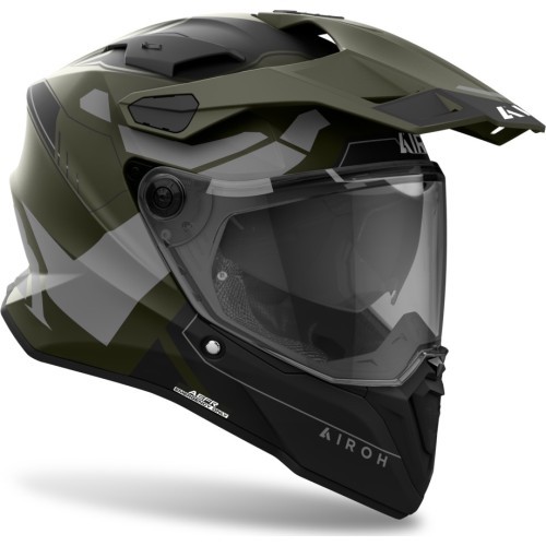 Motorcycle Helmet Airoh Commander 2 Reveal Matte Military Green