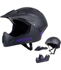 Downhill Helmet W-TEC Campanero Noir Violet