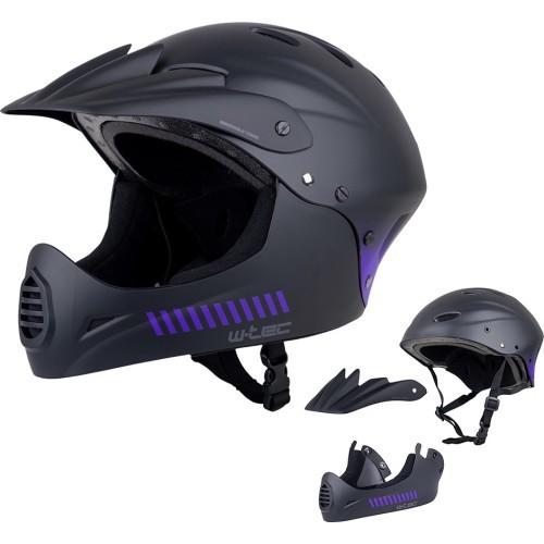 Nusileidimo šalmas W-TEC Campanero Noir Violet