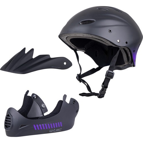 Nusileidimo šalmas W-TEC Campanero Noir Violet