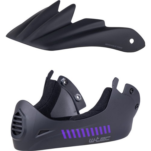 Nusileidimo šalmas W-TEC Campanero Noir Violet