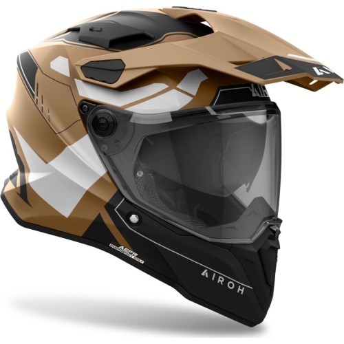 Motociklo šalmas Airoh Commander 2 Reveal matinės smėlio spalvos