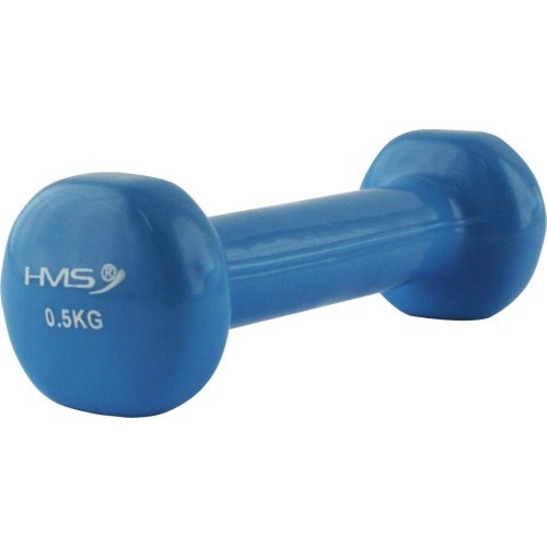 Vinilu dengtas hantelis HMS 17023, 1 vnt. - 0.5kg