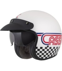 Motociklo šalmas Cassida Oxygen Rondo 2.0 perlamutrinis baltas/raudonas/mėlynas/juodas