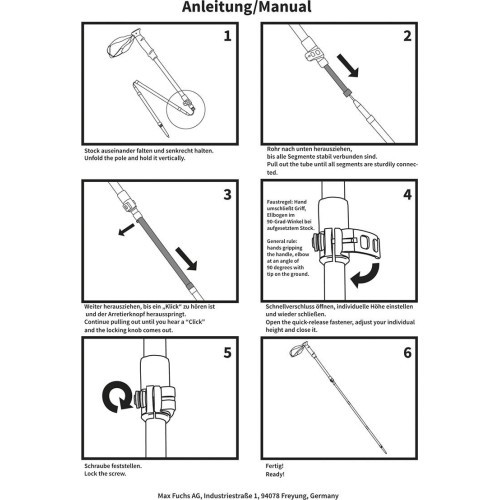 Aluminium Trekking Poles FoxOutdoor Haidel