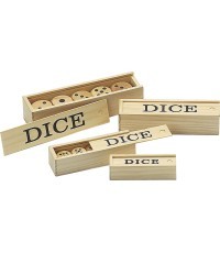 Philos wooden dice 30mm 5 in a set